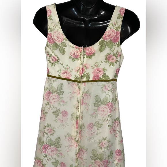 Vintage 60’ Lovely long Rose print dress - Picture 5 of 5